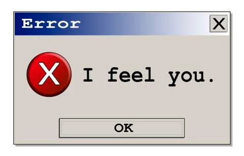 Error box I feel you Stock-Illustration