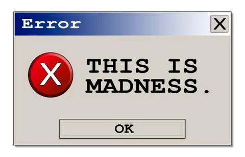Error box This is madness Stock-Illustration