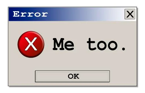 Error box Me too Stock Illustration