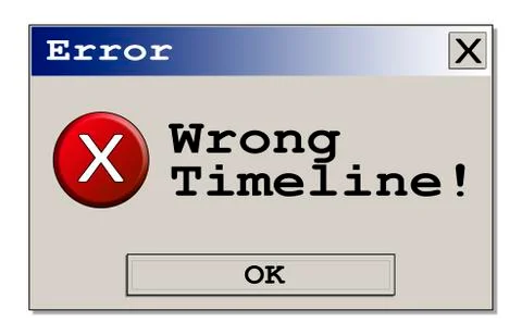 Error box Wrong timeline Stock-Illustration