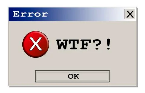 Error box wtf Stock-Illustration