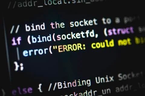 Error bug syntax source code code programming language C program informatics Photos