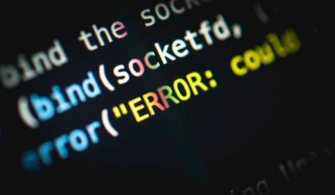 Error bug syntax source code code programming language C program informatics Photos