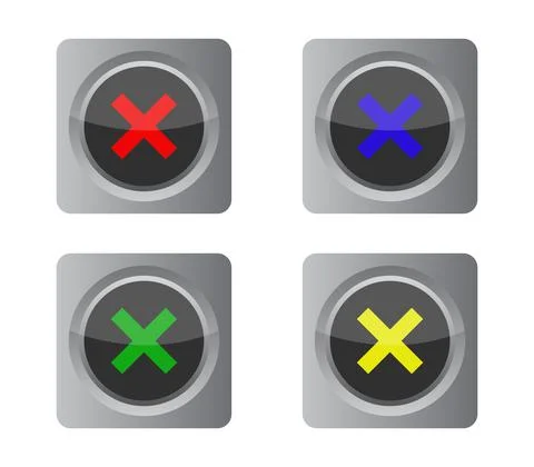 Error button illustrated in vector on white background Stockillustratie