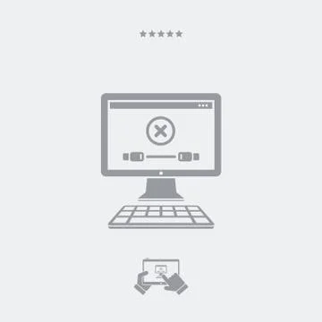 Error cable connection warning イラスト素材