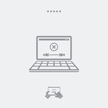 Error cable connection warning Illustrazione stock