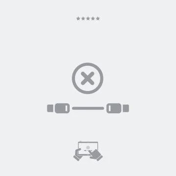 Error cable connection warning 스톡 일러스트