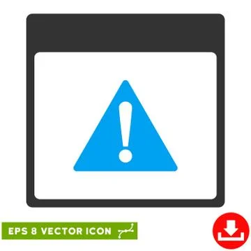 Error Calendar Page Vector Eps Icon Stock Illustration