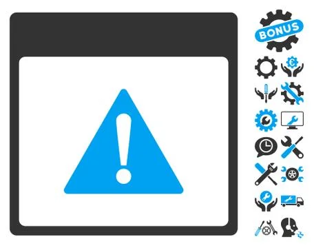 Error Calendar Page Vector Icon With Bonus Stockillustratie