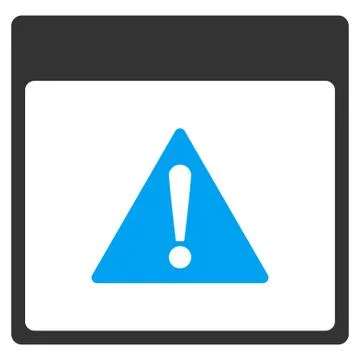 Error Calendar Page Vector Toolbar Icon 스톡 일러스트