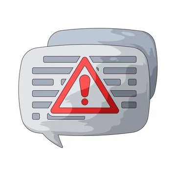Error chat bubble illustration Stock Illustration