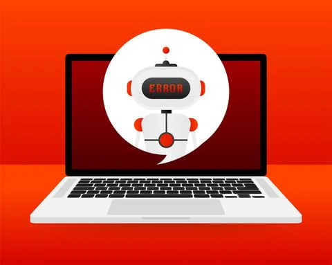 Error chatbot glyph icon. Silhouette symbol. Talkbot with error in speech bubble Иллюстрация