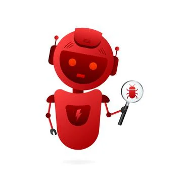 Error chatbot glyph icon. Silhouette symbol. Talkbot with error in speech bubble Stock Illustration