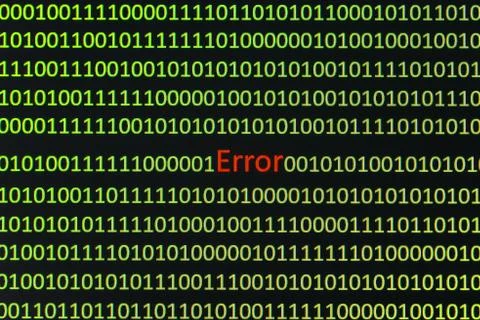 Error Code Encoder Monitor Fotos de archivo