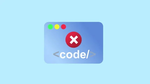 Error code notification message on dialog box 2d with alpha matte Stock Footage 336039560