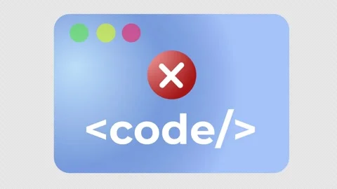 Error code notification message on troubleshooting dialog box icon animation. 動画素材 296309079
