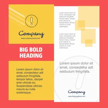 Error Company Brochure Title Page Design. Company profile, annual report, pre Stock Illustration