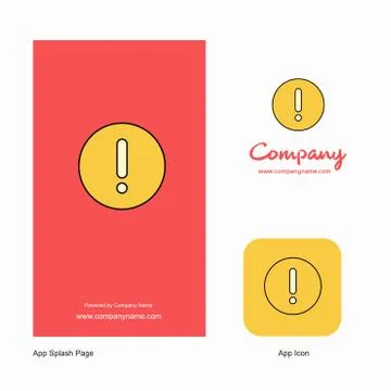 Error Company Logo App Icon and Splash Page Design. Creative Business App Des Stock Illustration
