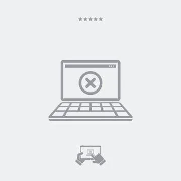 Error computer notice icon Stockillustratie