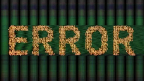 Error computer numbers data software technology Stock Footage 120670953