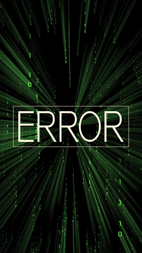 Error concept, binary code - 3D animation Video stock 314078290