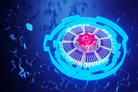 Error concept in hardware and software. The back door in the operating system Ilustración de archivo