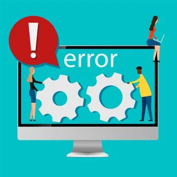 Error concept isolated on white background. Vector illustration. Stock Illustration