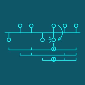 Error-Correcting Code - Hamming parity checks locating and fixing a flipped bit 스톡 일러스트