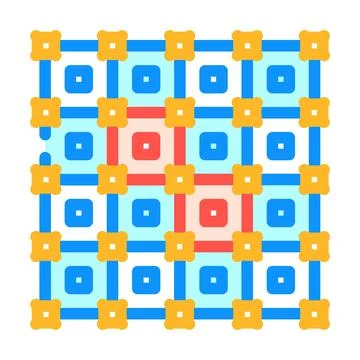 Error correction quantum computer color icon vector illustration Stock Illustration