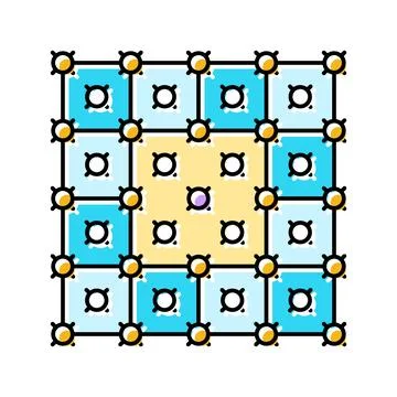 Error correction quantum computer color icon vector illustration Stock Illustration