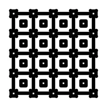 Error correction quantum computer line icon vector illustration Stock Illustration