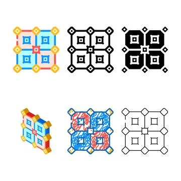 Error correction quantum modern technology color icon vector Ilustración de archivo