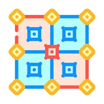 Error correction quantum technology color icon vector illustration Illustrazione stock