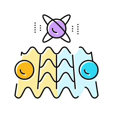 Error correction quantum technology color icon vector illustration Stock Illustration