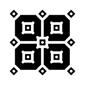 Error correction quantum technology glyph icon vector illustration Stock Illustration