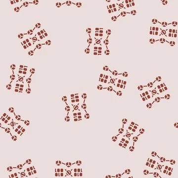 Error correction quantum technology glyph seamless pattern Illustrazione stock