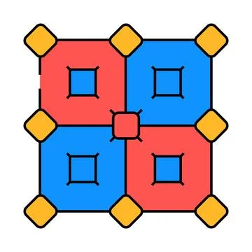 Error correction quantum technology icon color illustration Illustrazione stock