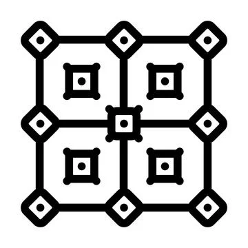 Error correction quantum technology line icon vector illustration 스톡 일러스트