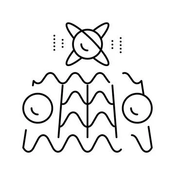 Error correction quantum technology line icon vector illustration 스톡 일러스트