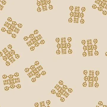 Error correction quantum technology line seamless pattern Illustrazione stock