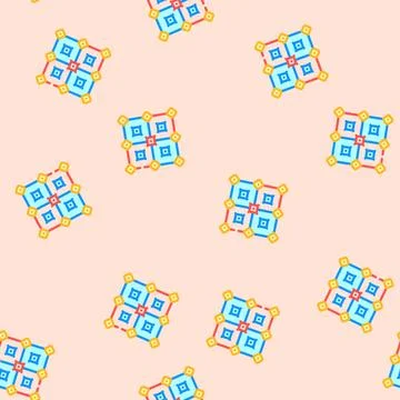 Error correction quantum technology vector seamless pattern Illustrazione stock