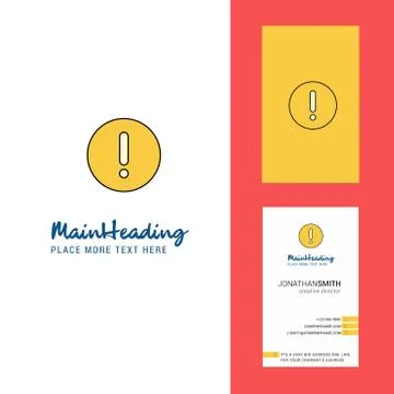 Error Creative Logo and business card. vertical Design Vector Stock Illustration