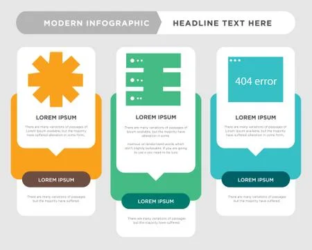 Error, Database, Settings infographic Illustrazione stock