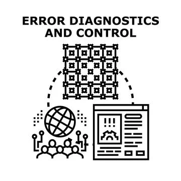 Error diagnostics and control system analysis concept イラスト素材