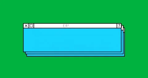Error dialog box floating on transparent background, showing stacked cyan Stock Footage 317669258