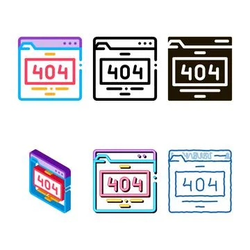 Error diversity web site page icon vector outline Illustrazione stock