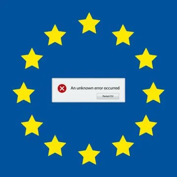 Error EU message Stock Illustration