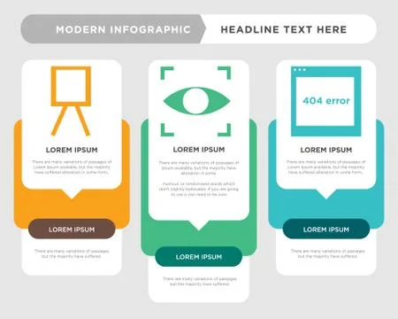 Error, Eye, Canvas infographic Stock Illustration