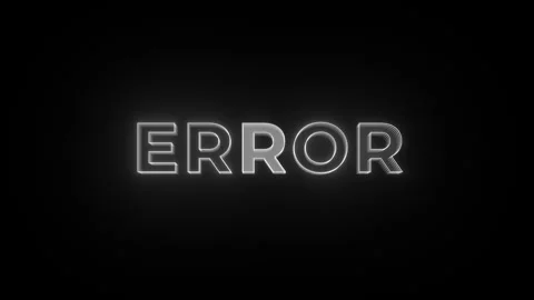 ERROR flashing neon text animation with a blinking effect. Pop-up message. .. Stock Footage 317454506