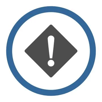 Error flat cobalt and gray colors rounded vector icon イラスト素材